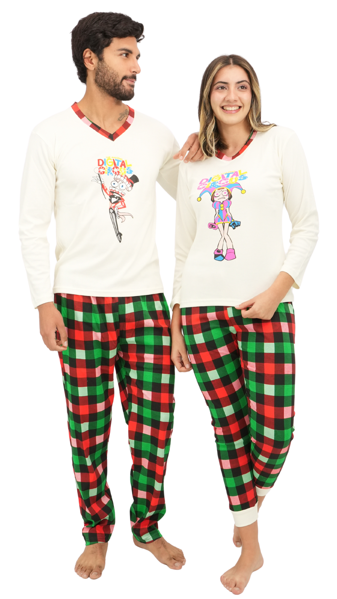 Pijama Pareja Match Circus Digital Manga Larga